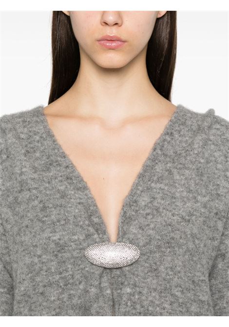 Grey brooch-detail cardigan Giuseppe Di Morabito - women GIUSEPPE DI MORABITO | 03PFKN3090335598